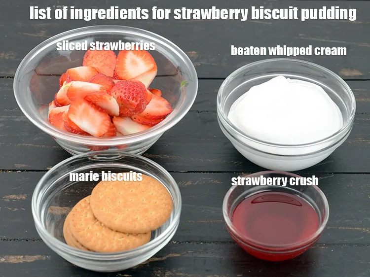Step 2 – <strong>strawberry biscuit pudding recipe | Indian biscuit pudding | strawberry pudding dessert |</strong>&nbsp;is made using …