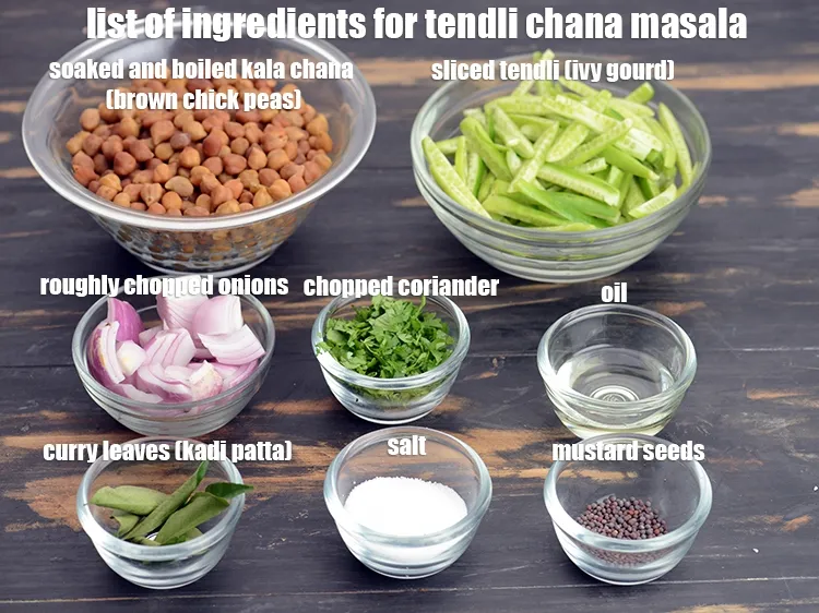 Step 2 – <strong>Mangalorean tendli chana masala recipe | chana tondali recipe | ivy gourd and black chana …