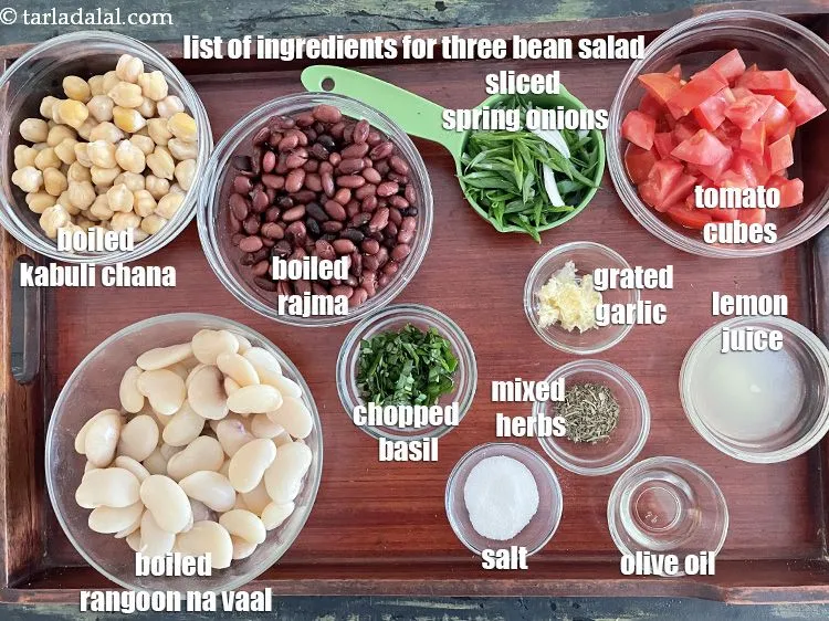 Step 2 – <strong>what is three bean salad made off? healthy Indian kidney beans, chick peas and broad …