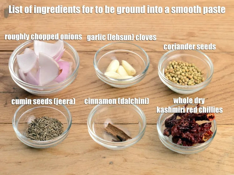 Step 3 – <strong>To Be Ground Into A Smooth Paste (using 1/4 cup water)</strong>: 5 garlic (lehsun) cloves, …