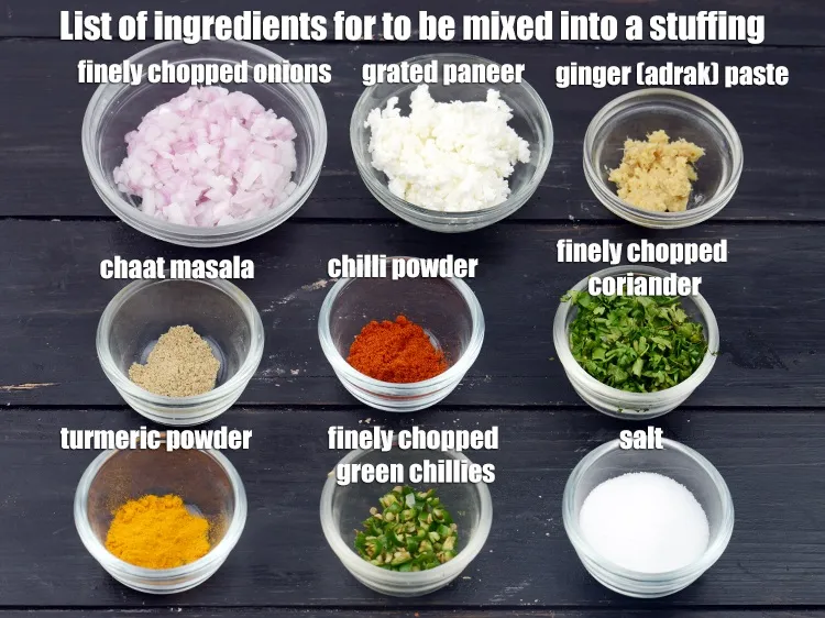 Step 3 – To Be Mixed Into A Stuffing&nbsp;<em><u>See the below image of list of ingredients for <strong>masala …