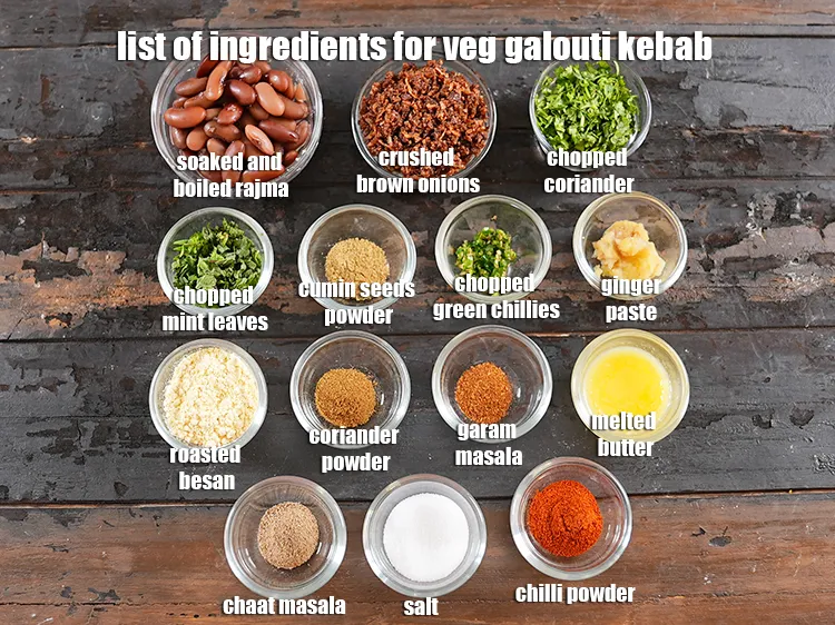 Step 2 – <strong>veg galouti kebab recipe | Lucknowi veg galouti kababs | rajma galouti kebab on crispy …