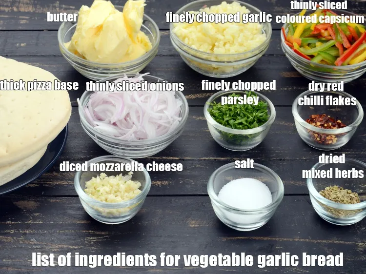 Step 2 – <strong>vegetable garlic bread recipe | garlic bread pizza | instant garlic bread |</strong> is made …