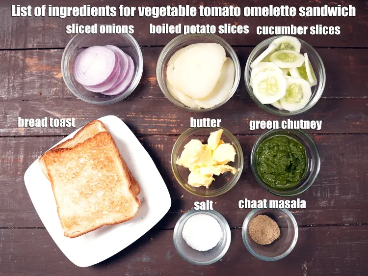 Step 3 – <strong>Other Ingredients</strong>: 12 bread toast, 12 tsp butter, 16 tsp green chutney, 16 boiled potato …