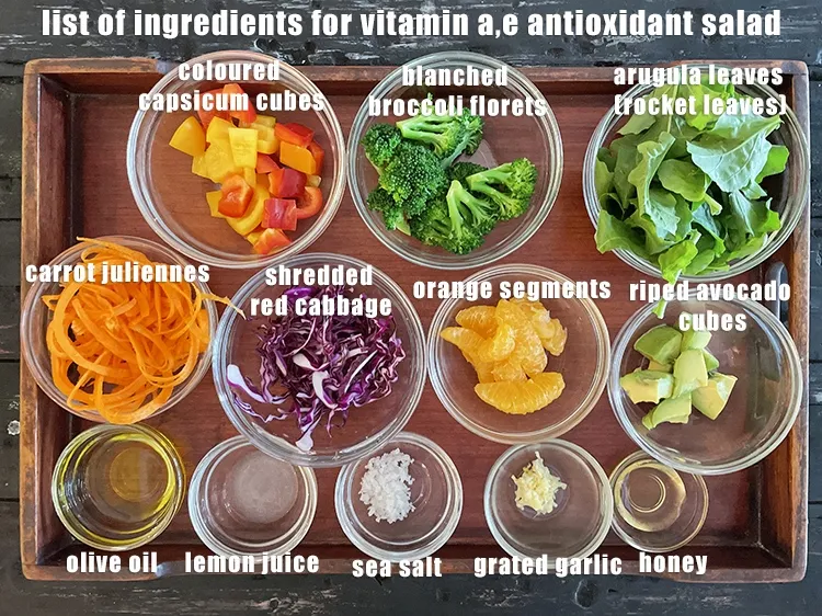 Step 2 – <strong>what is Vitamin A, Vitamin E, rich antioxidant healthy salad made of ?</strong> <strong>&nbsp;avocado vegetable …