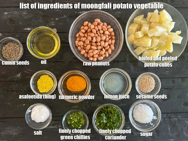 स्टेप 2 – <u><em>मूंगफली आलू की सब्जी किससे बनती है?</em></u>&nbsp;<strong>मूंगफली आलू की सब्जी …