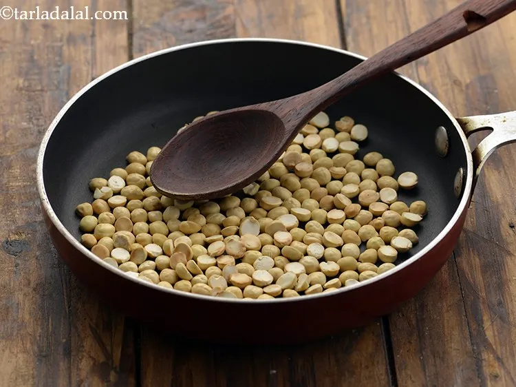 Step 3 – Roast it for 2 minutes or till they turn light brown and toasted. Keep aside.