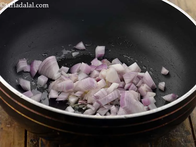 Step 7 – Add the onions and saut&eacute; on a medium flame for 1 minute or till the …