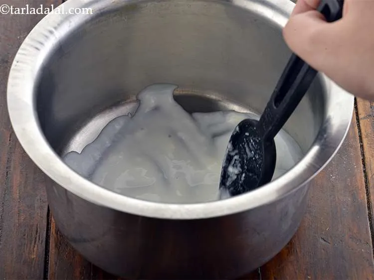 Step 7 – Spread it evenly with the help of a spoon.