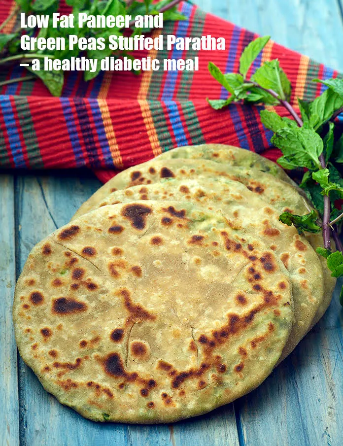 Step 21 – <strong>Low Fat Paneer and Green Peas Stuffed Paratha &ndash; a healthy diabetic meal.&nbsp;</strong>