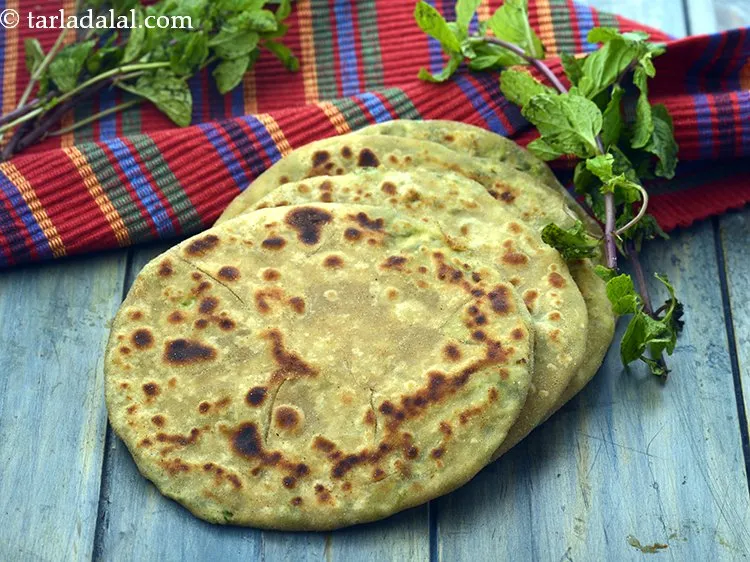 Step 20 – Serve <strong>low fat paneer and green peas stuffed paratha recipe | healthy green peas and …