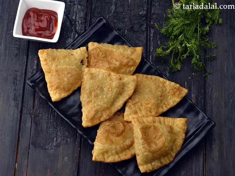 Step 59 – Serve <strong>lukhmi Hyderabadi veg samosa recipe | veg lukhmi kabab | Hyderabadi savoury stuffed pastry</strong> …