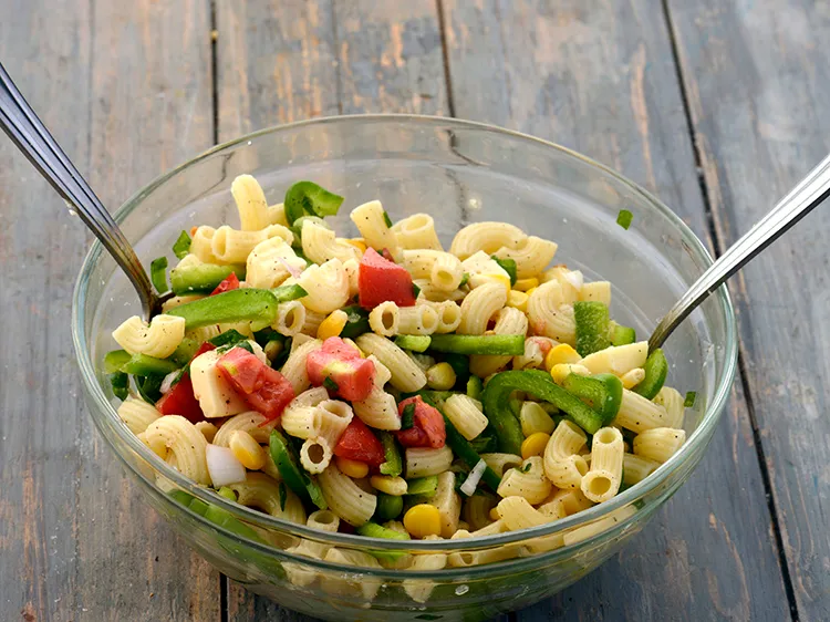 Step 43 – Toss well with 2 spoons.&nbsp;