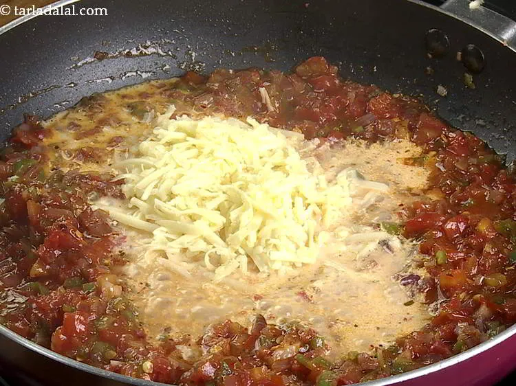 Step 21 – Add cheese. We have used grated processed cheese. You can use any variety of cheese …