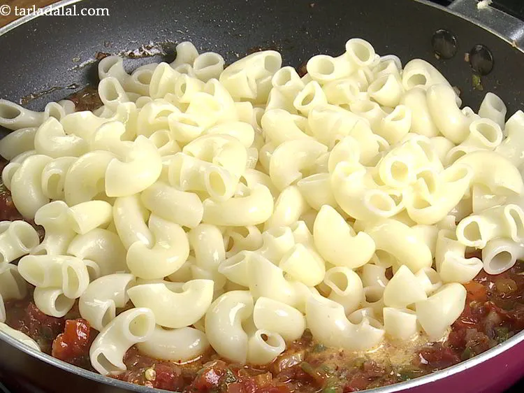 Step 22 – Add macaroni. It takes no time to cook macaroni pasta so, we are using this …