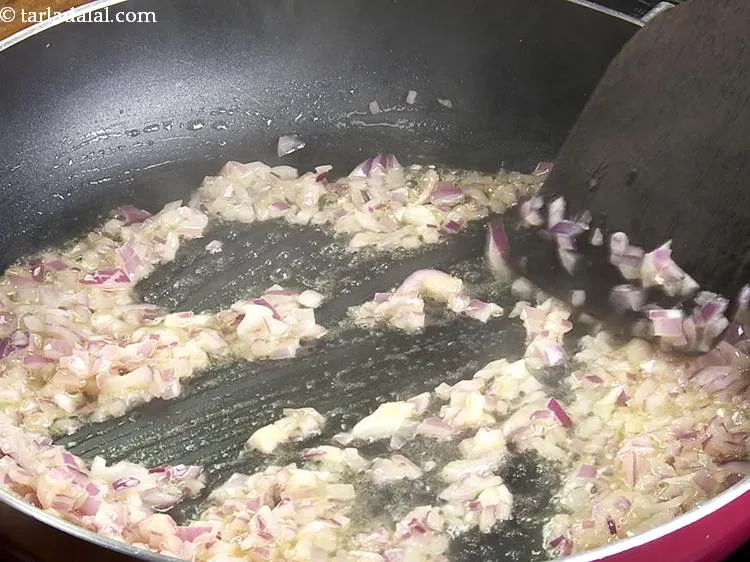 Step 10 – Saut&eacute; on a medium flame for 2 minutes or until the onions are soft and …
