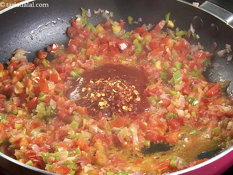 Step 16 – Add chilli flakes as per the spice you like.