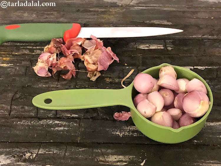 Step 3 – Remove the peel of the madras onions with a knife. The same way you would …