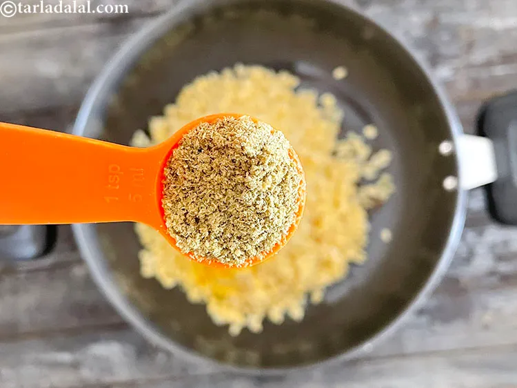 Step 19 – Add&nbsp;2 tsp&nbsp;<a href="glossary-coriander-cumin-seeds-powder-dhania-jeera-powder-375i">coriander-cumin seeds (dhania-jeera) powder</a>. &nbsp; &nbsp;