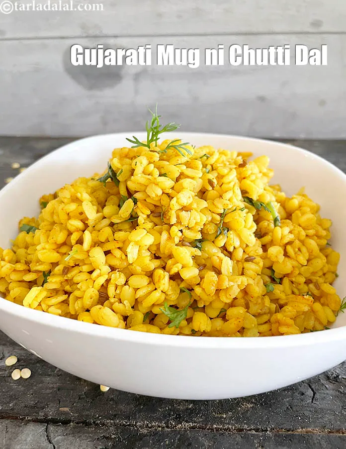Step 32 – Serve <strong>mag ni dal | Gujarati mug ni chutti dal | healthy dry moong dal …