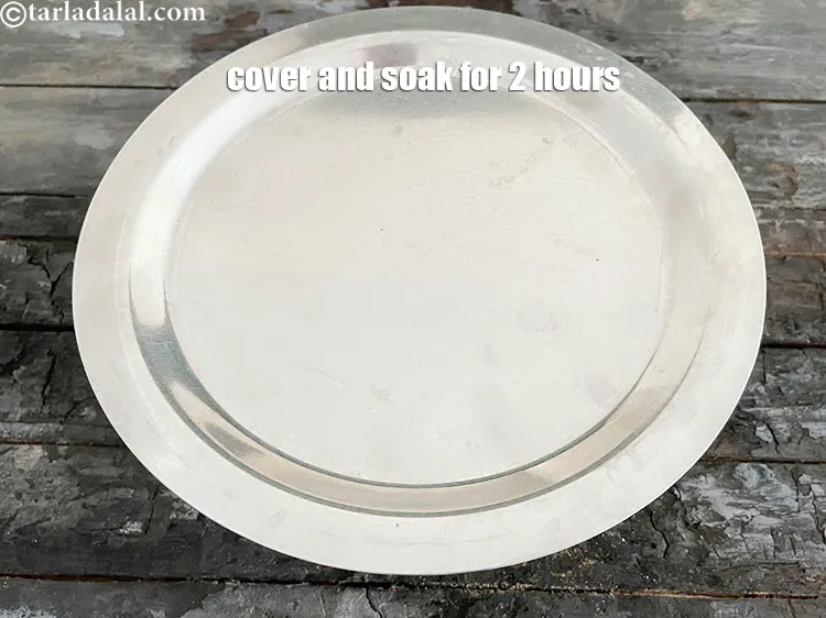 Step 6 – <meta charset="UTF-8" />Cover and soak the dal in warm water for at least 2&nbsp;hours.&nbsp;&nbsp;<br /> …