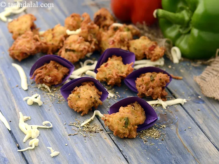 Step 18 – Serve <strong>herbed maggi fritters recipe | maggi pakoda | Indian style maggi pakora | cheesy …