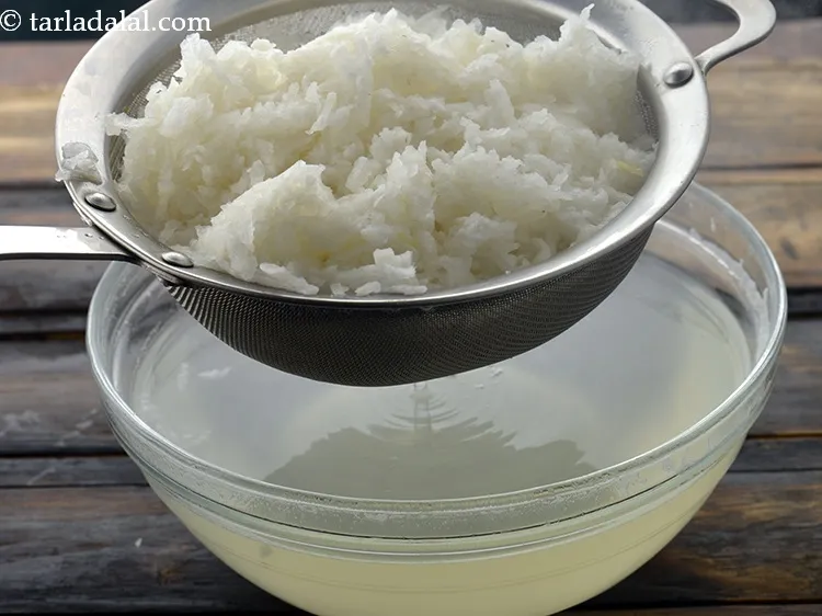 Step 12 – Drain it using a strainer and discard the water.