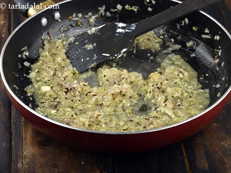 Step 24 – Saut&eacute; on a slow flame for 1 minute.
