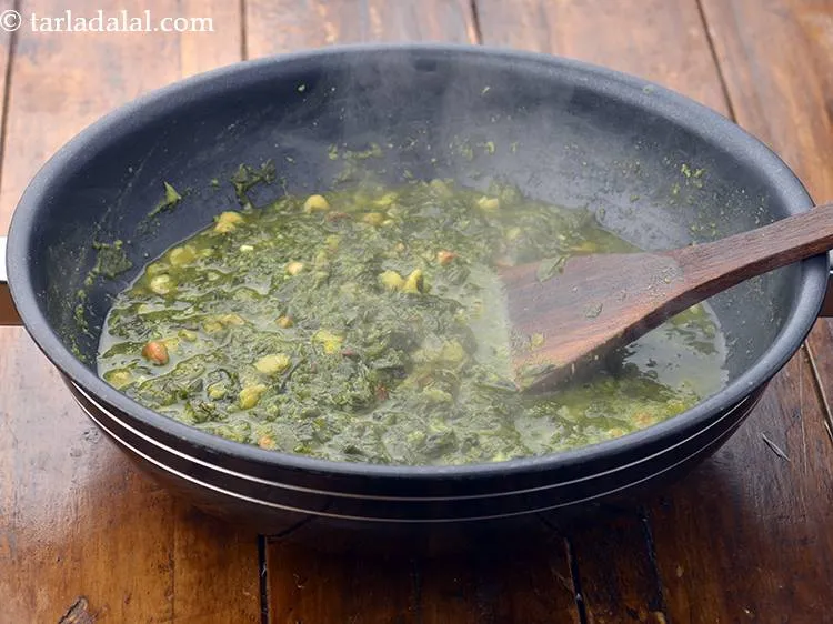 Step 24 – Mix well and cook on a medium flame for 3 minutes, while stirring occasionally so …