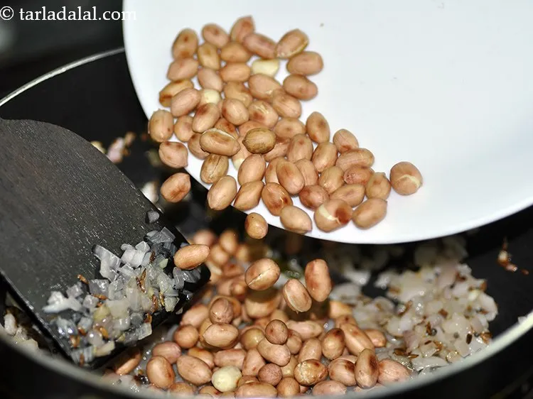 Step 31 – Add the roasted peanuts.