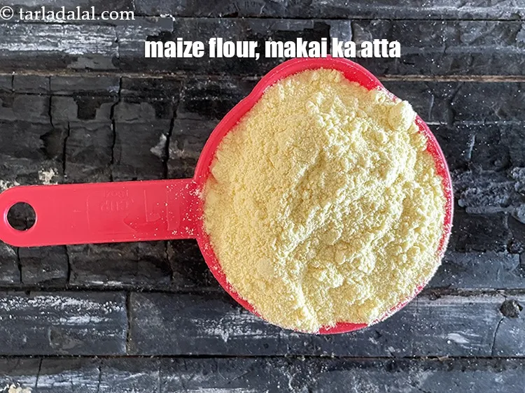 Step 3 – <meta charset="UTF-8" /><a href="https://www.tarladalal.com/recipes-using-maize-flour-162">Maize flour</a>&nbsp;also called as corn meal and Makai ka atta. It is …