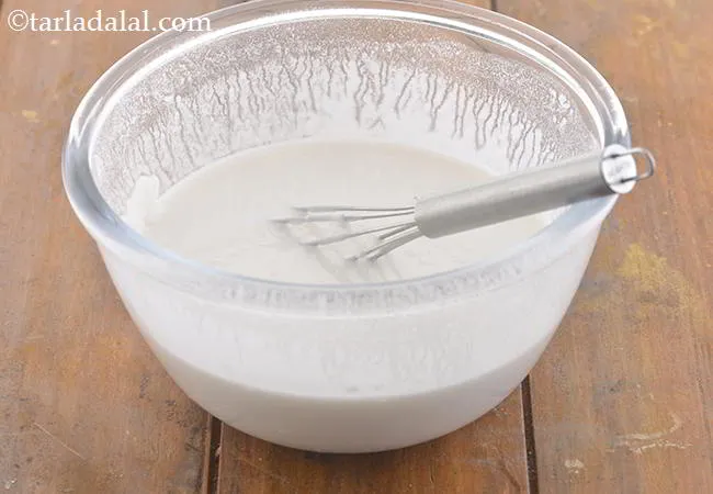 Step 19 – Mix well using a whisk to form a paste. This mixture is used to dip …