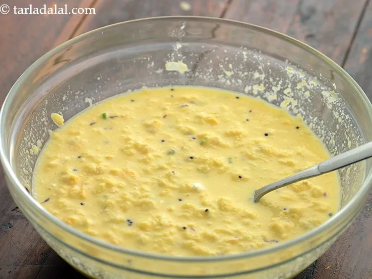 Step 10 – Add salt, &frac34; cup of water and mix well. For a rich and creamy texture, …