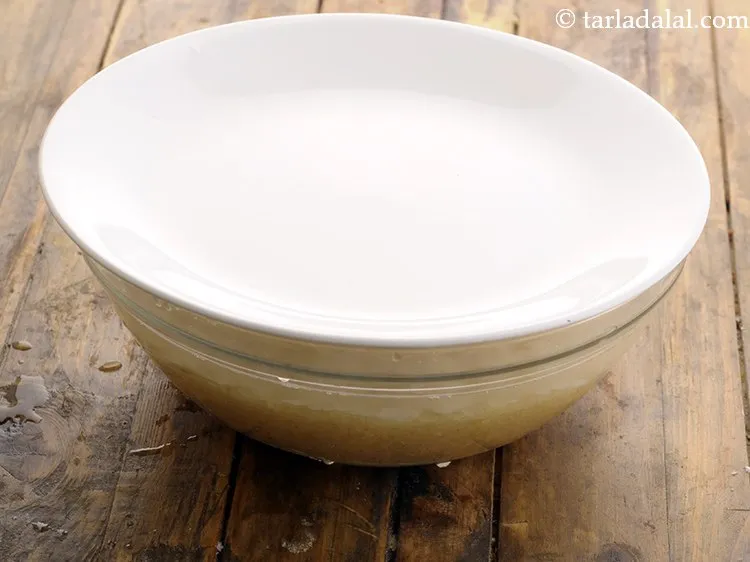 Step 17 – Cover with a lid and keep aside to soak for 4 hours.