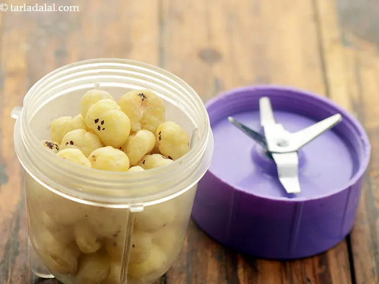 Step 5 – Remove from the flame, allow it to cool completely and transfer into a mixer jar. …