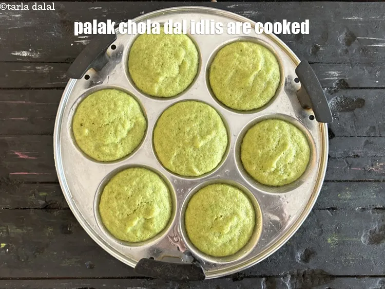 Step 27 – Chola dal idlis are cooked.