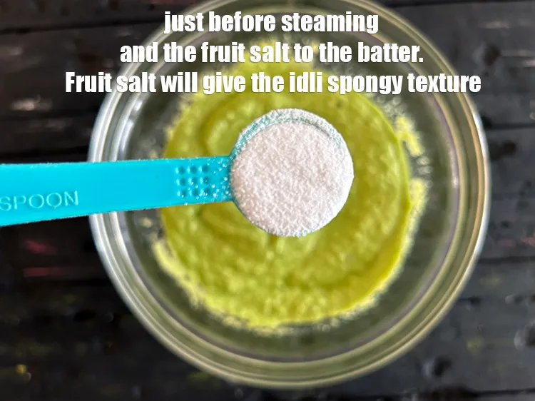 Step 31 – <meta charset="UTF-8" /> Just before steaming, add&nbsp;3/4 tsp&nbsp;<a href="glossary-fruit-salt-420i">fruit salt</a>&nbsp;to the batter. Fruit salt provides …