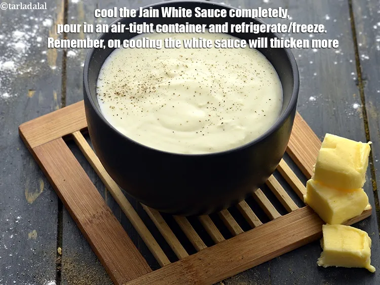 स्टेप 8 – <strong>जैन व्हाइट सॉस </strong>को पूरी तरह से ठंडा करें, एक …