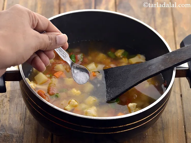 Step 20 – Add 1 cup of water and salt.