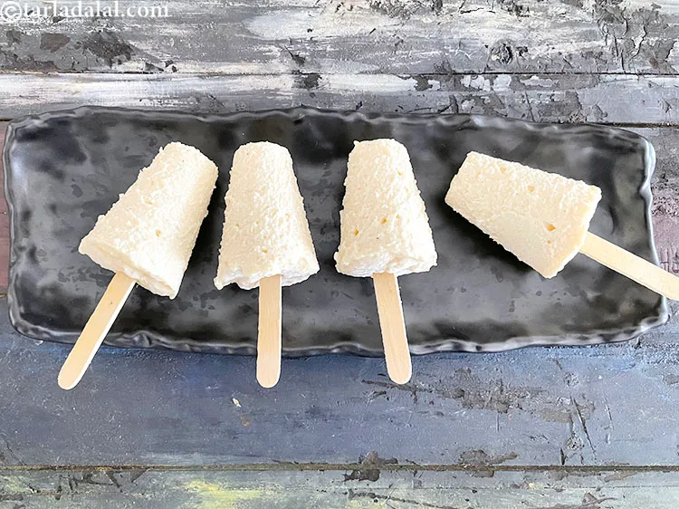 Step 3 – You can buy readymade kulfi or make <a href="https://www.tarladalal.com/malai-kulfi-4005r" target="_blank"><strong>malai kulfi at home</strong>.</a>