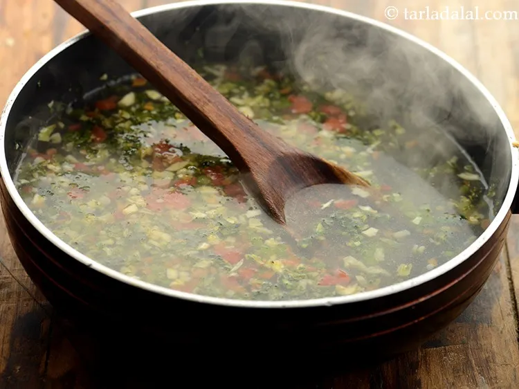 Step 30 – Mix well and cook on a high flame for 2 to 3 minutes, while stirring …