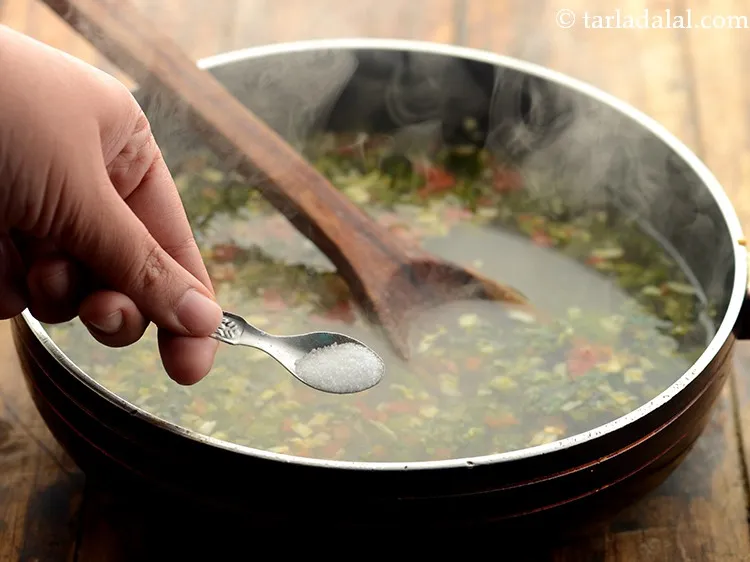 Step 31 – Add the salt.