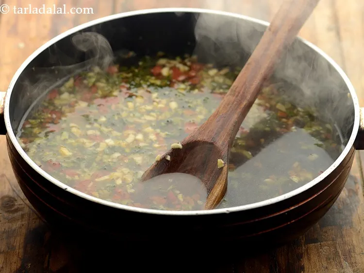 Step 33 – Mix well and cook on a high flame for another 2 minutes, while stirring occasionally.