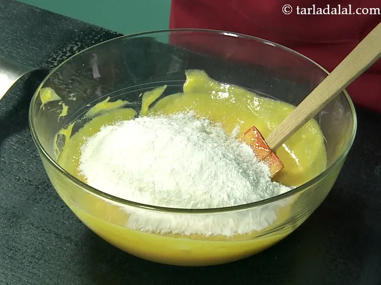 Step 21 – Add the prepared plain flour mixture.