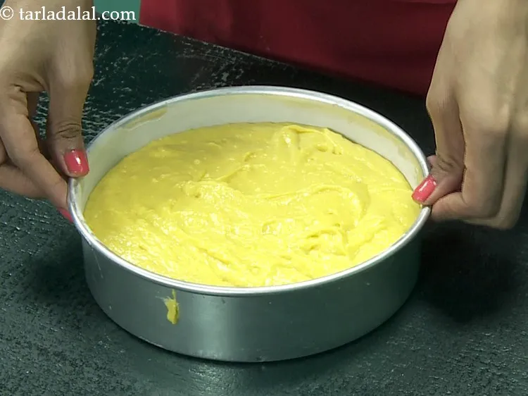 Step 27 – Tap it slightly to even out the mixture.