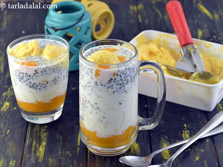 Step 19 – Serve <strong>mango falooda recipe | mango faluda ice cream | mango falooda with homemade seviya …