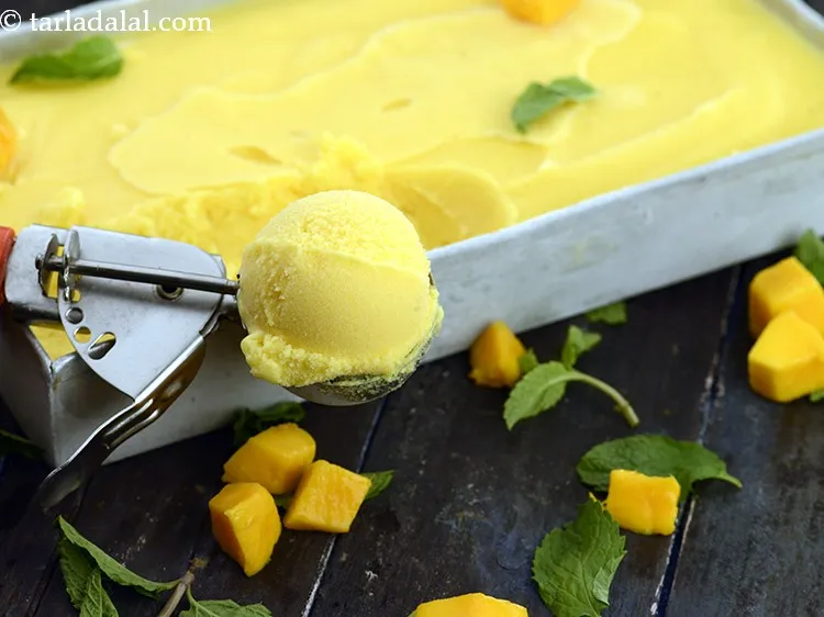 Step 33 – Scoop&nbsp;<strong>fresh mango ice cream recipe | Indian style mango ice cream | mango ice cream …