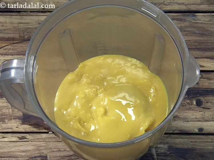 Step 26 – Pour the semi-set mixture into a mixer.