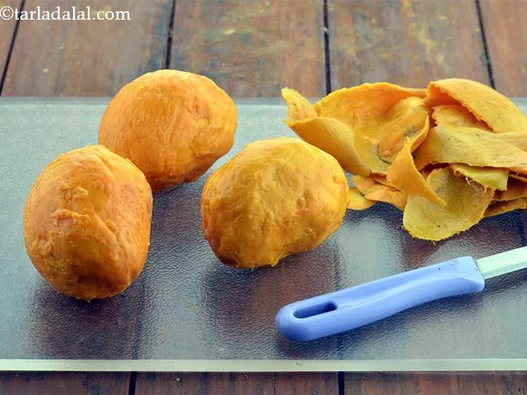 Step 2 – To make <strong>mango lassi | Punjabi mango lassi |</strong> take 2 to 3 medium sized …