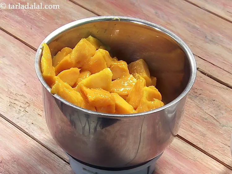 Step 8 – <strong>For the mango mixture for mango puri recipe | aam ki poori | mango poori …